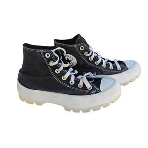 Converse Run Star Hike Platform High Top Black White Size 8